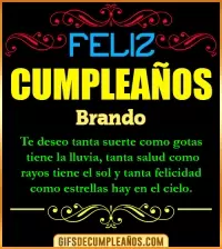 GIF Frases de Cumpleaños Brando